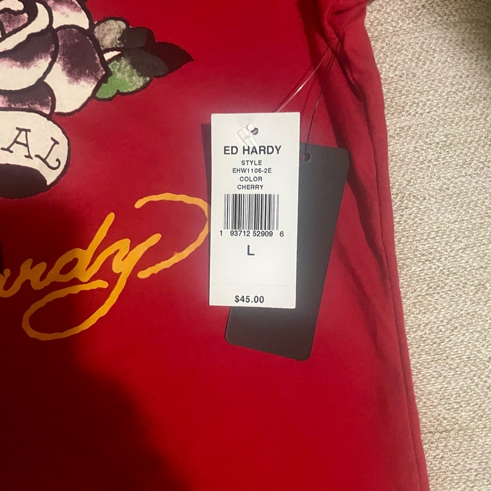 Ed Hardy Red Graphic T-Shirt